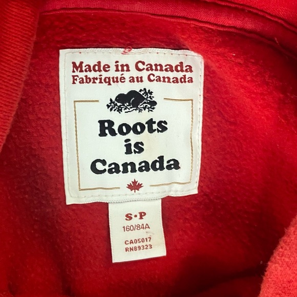 Roots Canada Women Red and White Logo Long Sleeve Hoodie. Size S. Used. - Picture 6 of 14